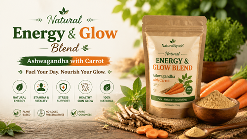 Natural Energy & Glow Blend – Ashwagandha with Carrot